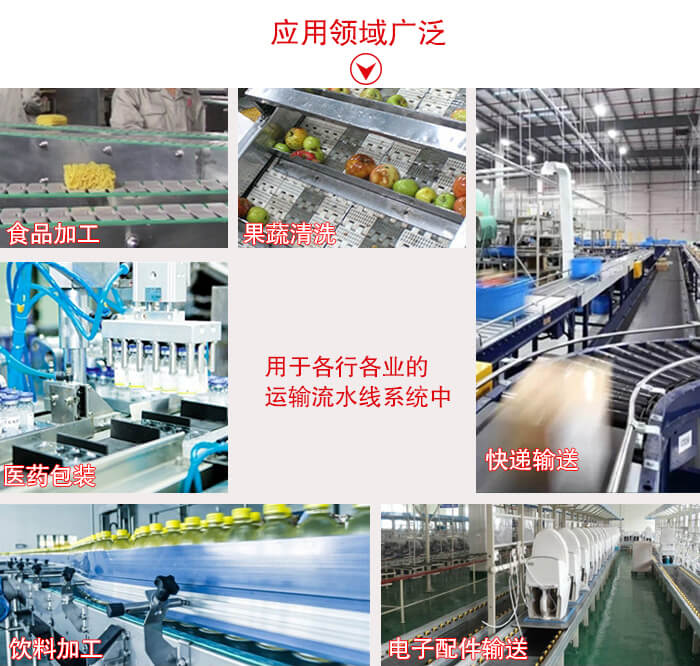 鏈板輸送機適用行業(yè)：食品加工，果蔬清洗等行業(yè)